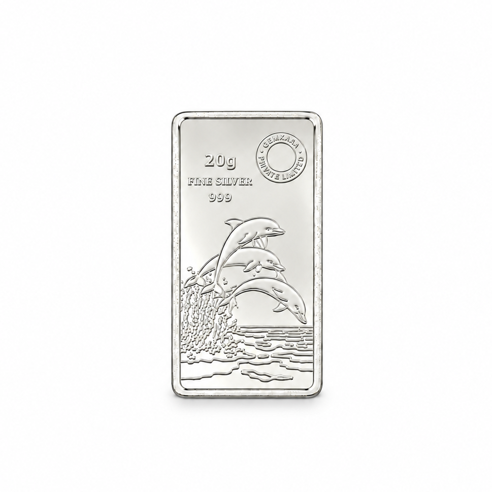 20 Gram Dolphin Silver Bar