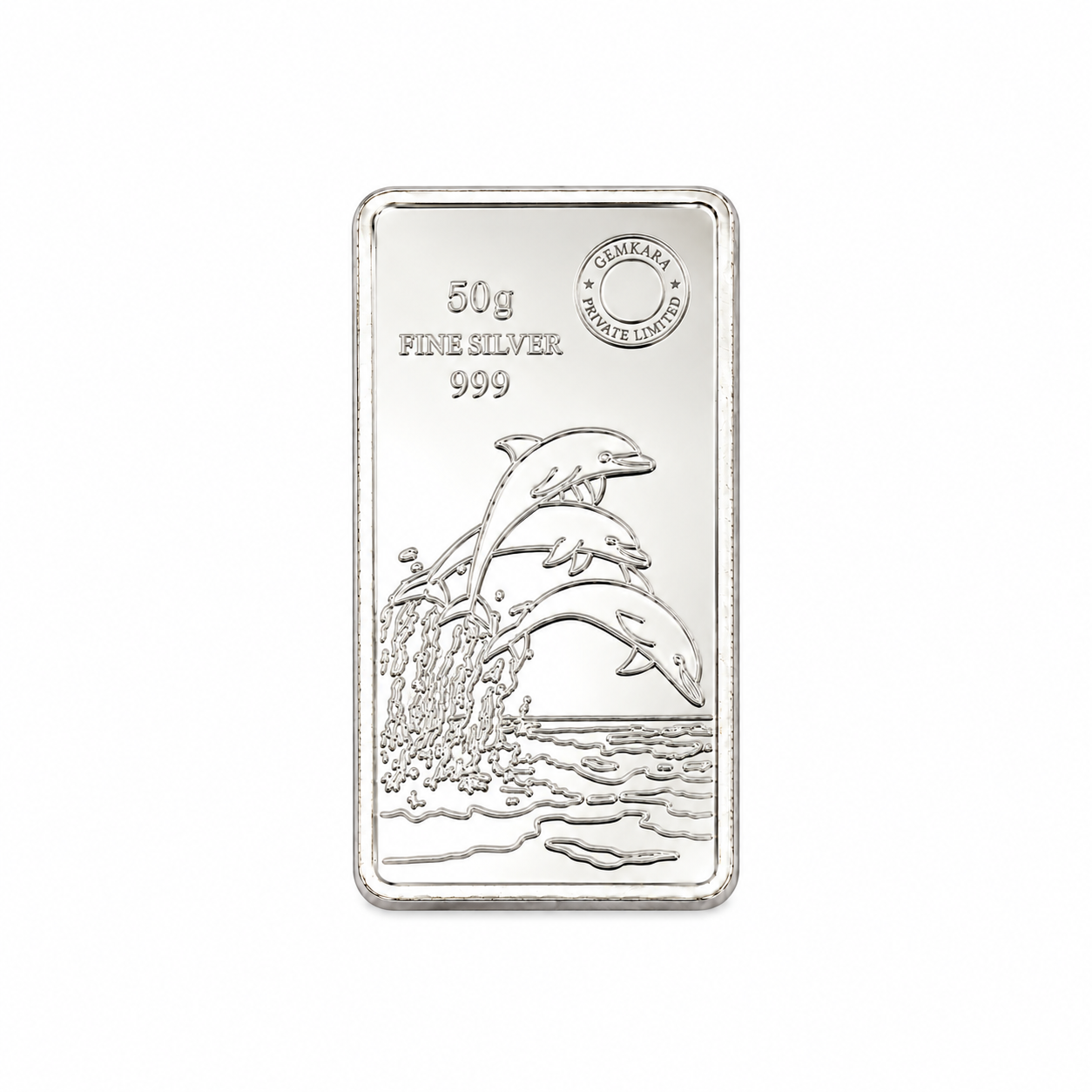 50 Gram Dolphin Silver Bar