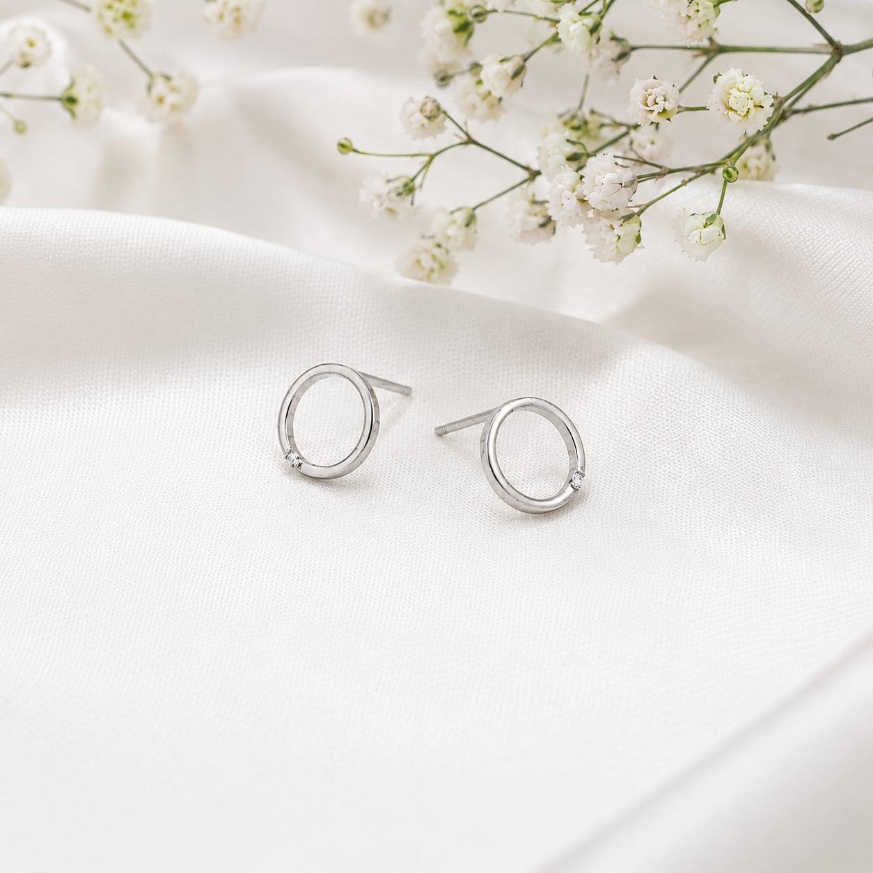 Hoop Earrings – 925 Sterling Silver – OYA by Gemkara view 3