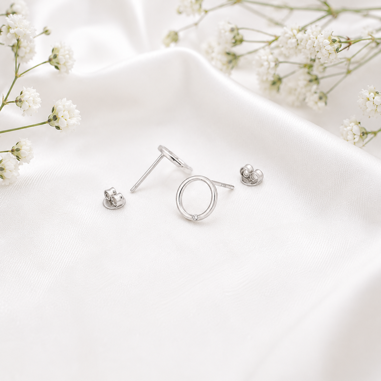Hoop Earrings – 925 Sterling Silver – OYA by Gemkara view 4