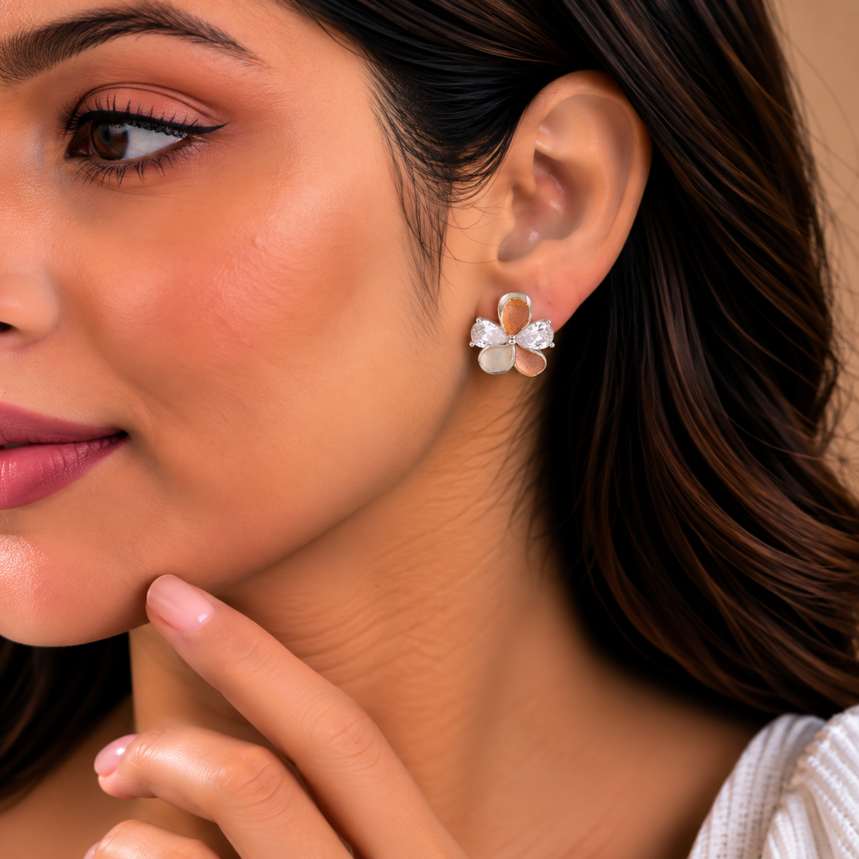 Multicolor Floral Stud Earrings preview