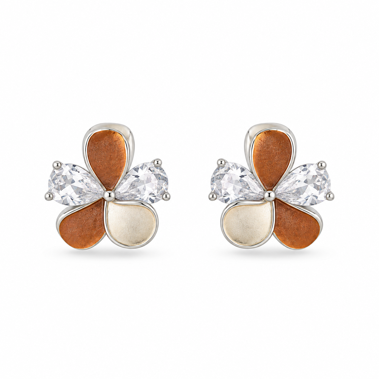 Multicolor Floral Stud Earrings
