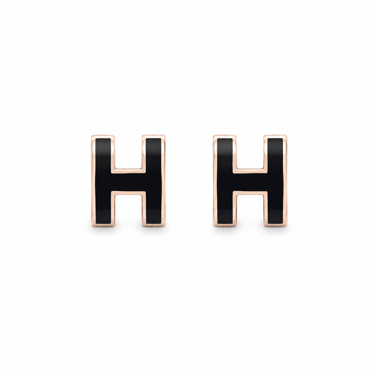 Black Stud Earrings – 925 Sterling Silver – OYA by Gemkara view 1