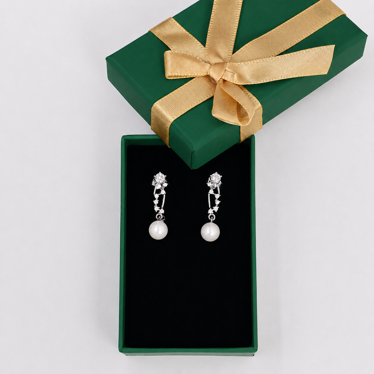Pearl Blossom Drop Earrings – 925 Sterling Silver – OYA by Gemkara view 4