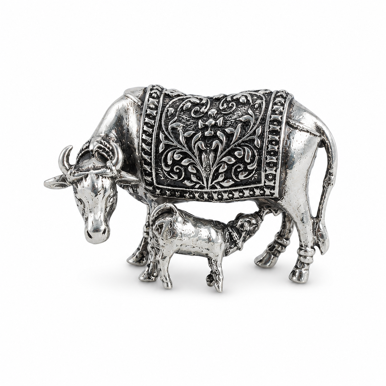 Kamdhenu Cow Idol – 925 Sterling Silver – OYA by Gemkara view 1