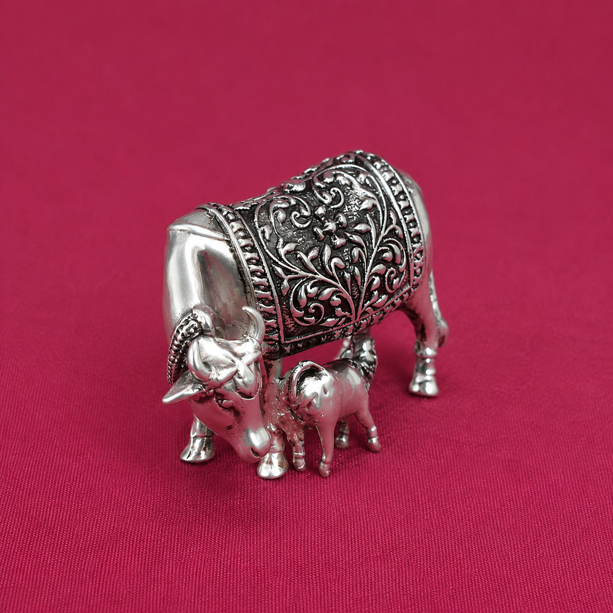 Kamdhenu Cow Idol – 925 Sterling Silver – OYA by Gemkara view 3