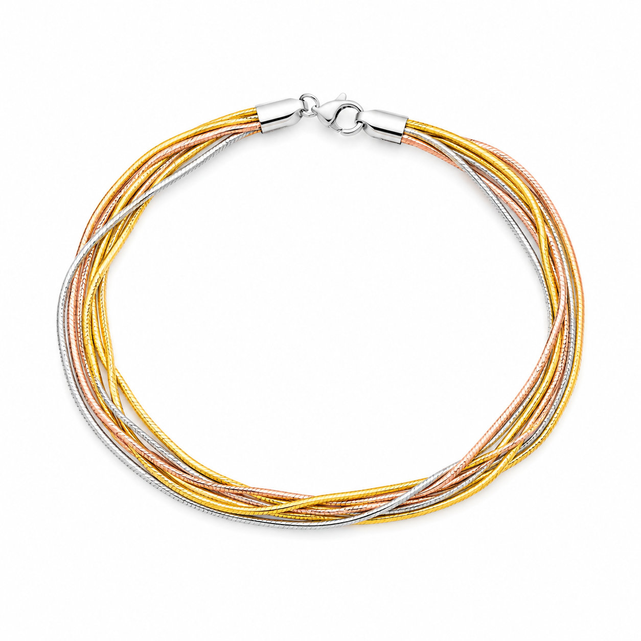 Italian Tri-Color Interwoven Bracelet