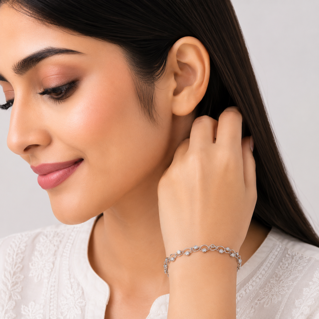 Italian CZ Oval Link Bracelet preview