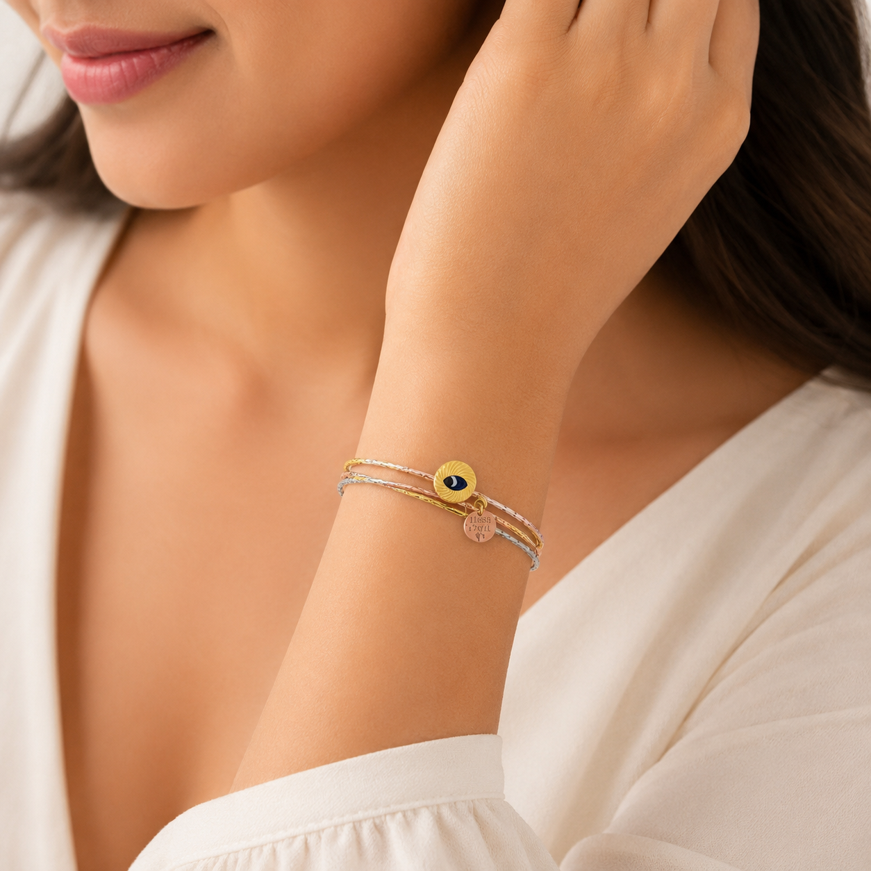 Italian Tri-Color Triple Wire Bracelet preview