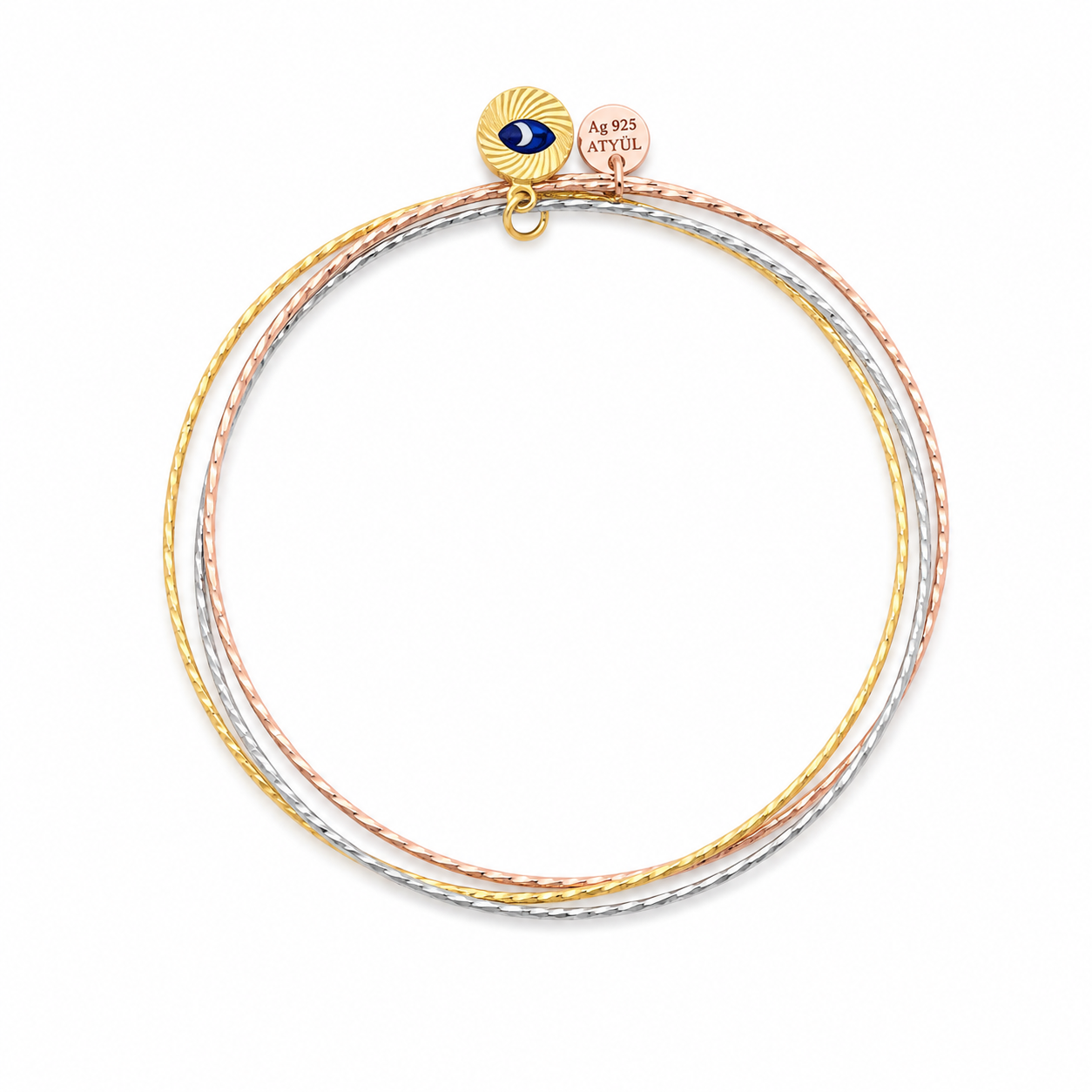 Italian Tri-Color Triple Wire Bracelet
