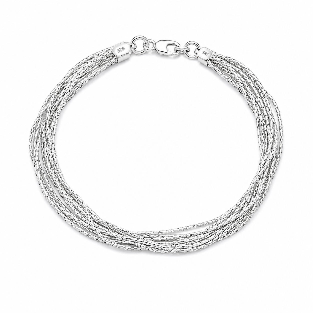 Italian Multi-Strand Diamond Cut Bracelet
