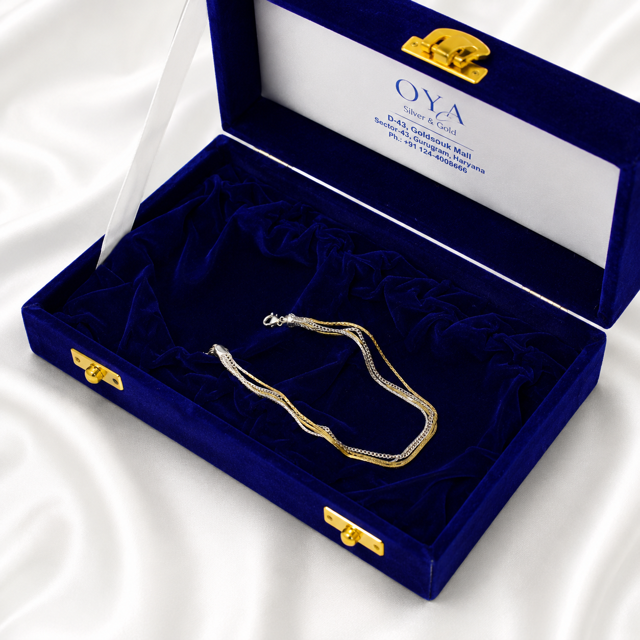 Italian Layered Chain Anklet – 925 Sterling Silver – OYA by Gemkara view 3