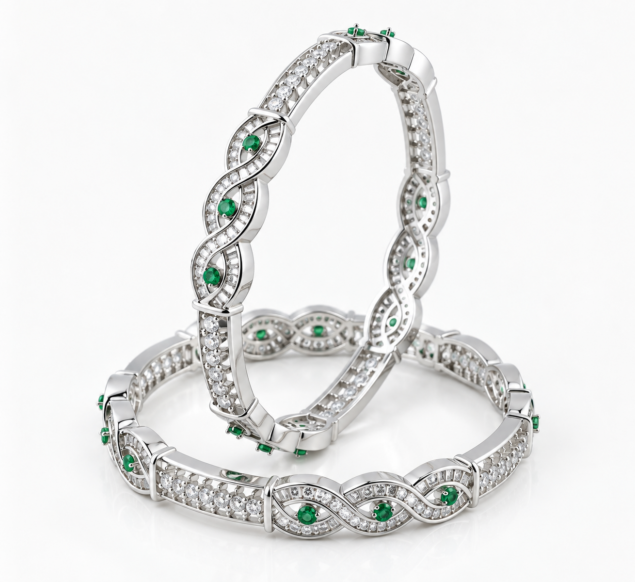 Oxidized Floral Heritage Bangle – 925 Sterling Silver – OYA by Gemkara view 1
