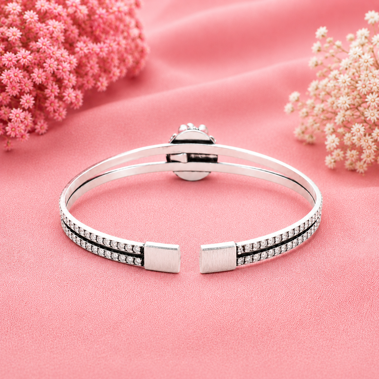 Flower Bracelet – 925 Sterling Silver – OYA by Gemkara view 2