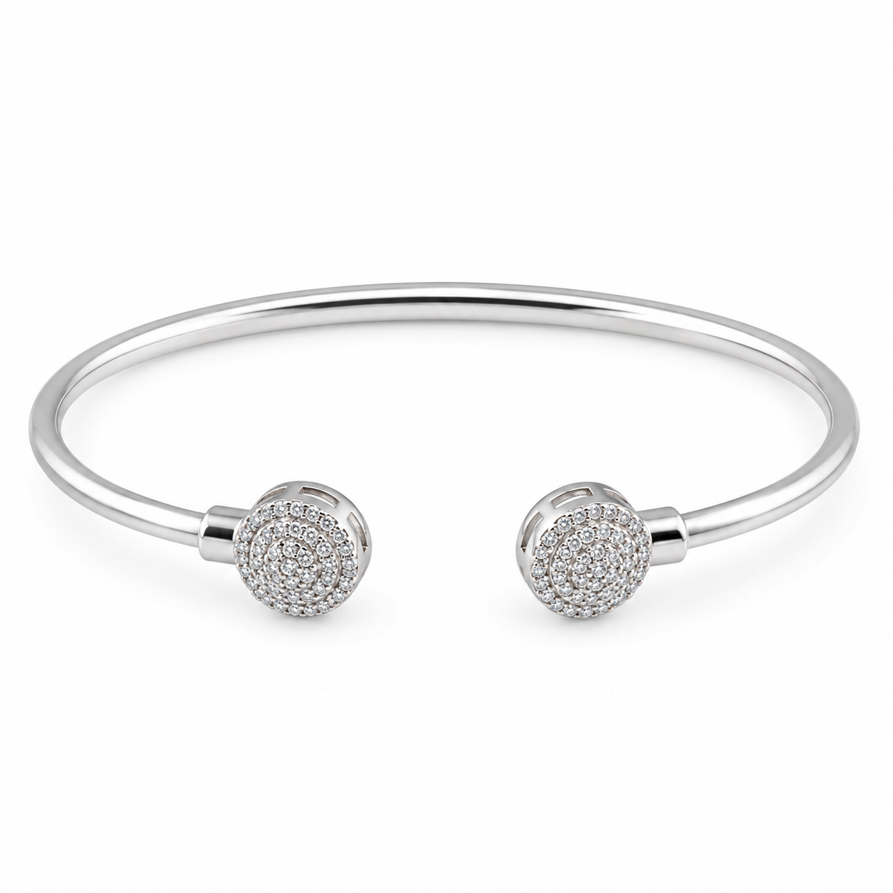 Halo Spark Bangle – 925 Sterling Silver – OYA by Gemkara view 1
