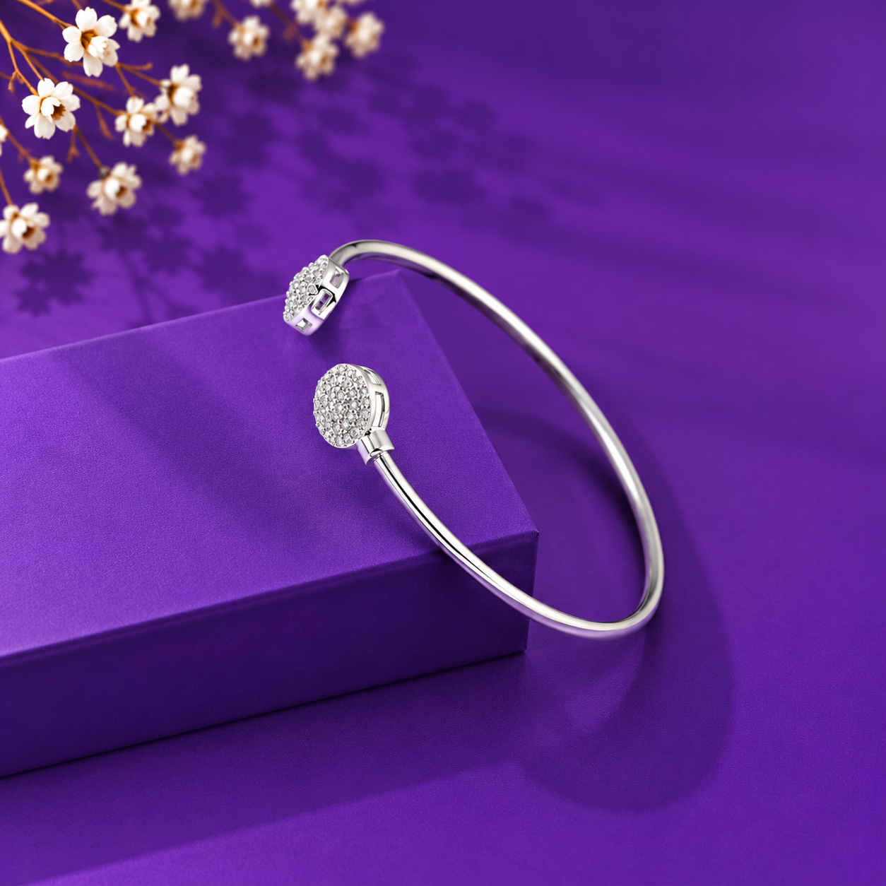 Halo Spark Bangle – 925 Sterling Silver – OYA by Gemkara view 3