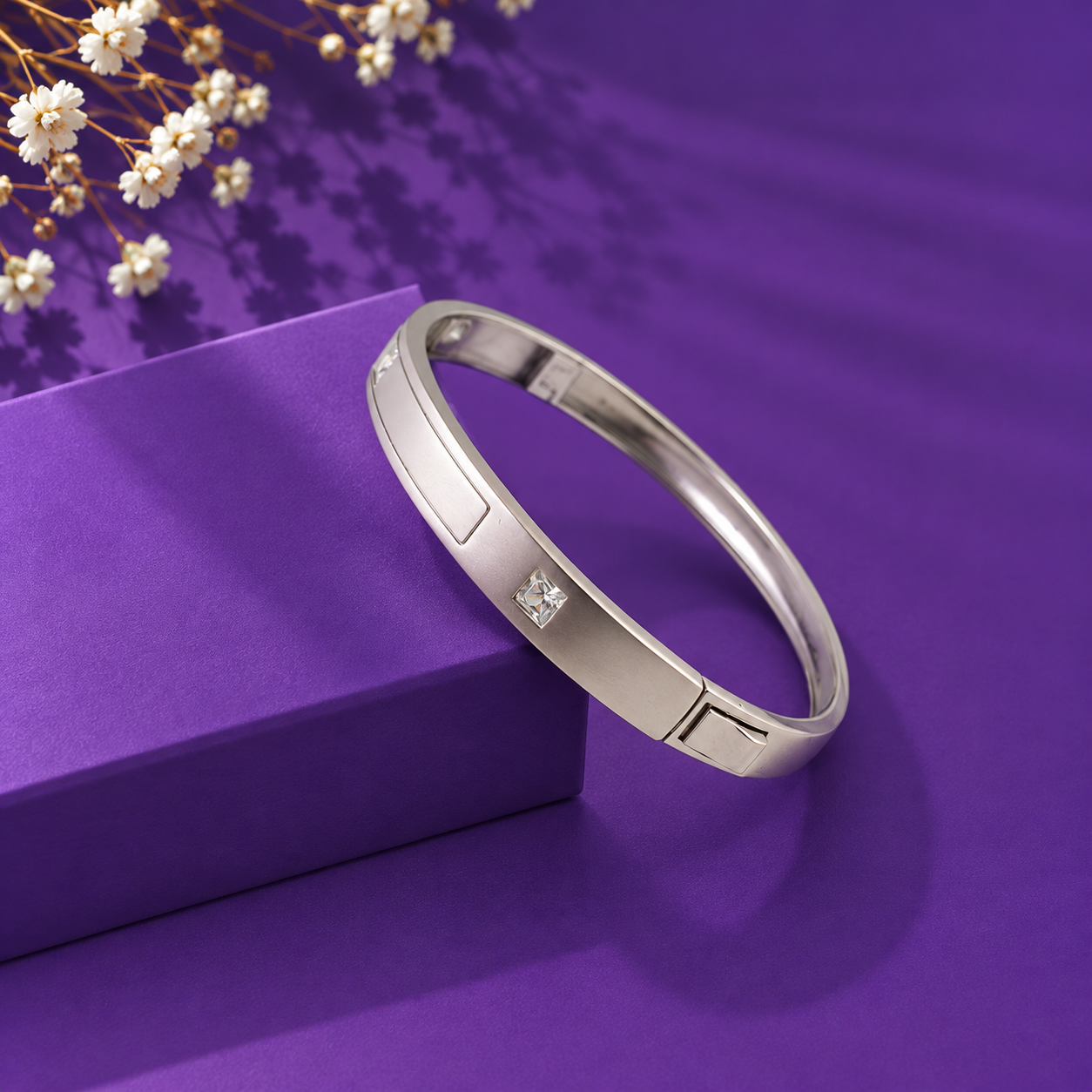 Minimal Spark Kada – 925 Sterling Silver – OYA by Gemkara view 3