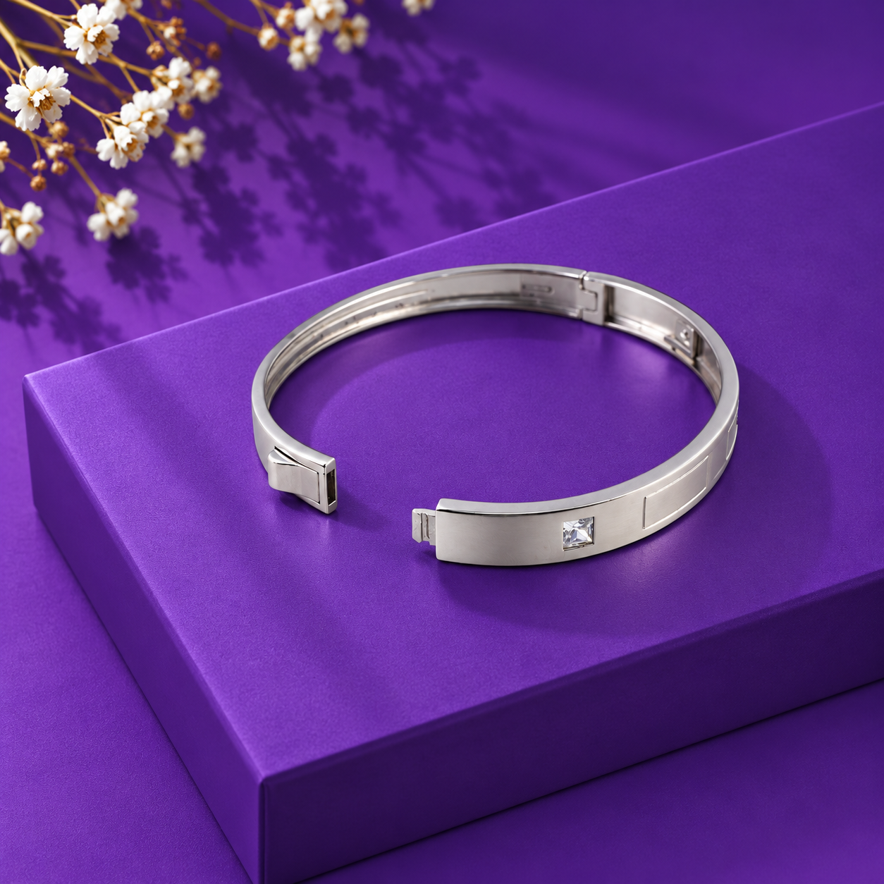 Minimal Spark Kada – 925 Sterling Silver – OYA by Gemkara view 4