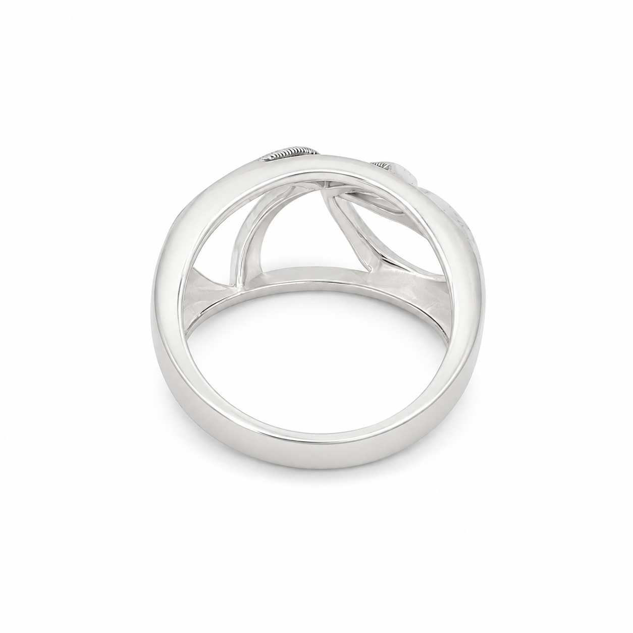 Open Leaf Design Ring – 925 Sterling Silver – OYA by Gemkara view 3