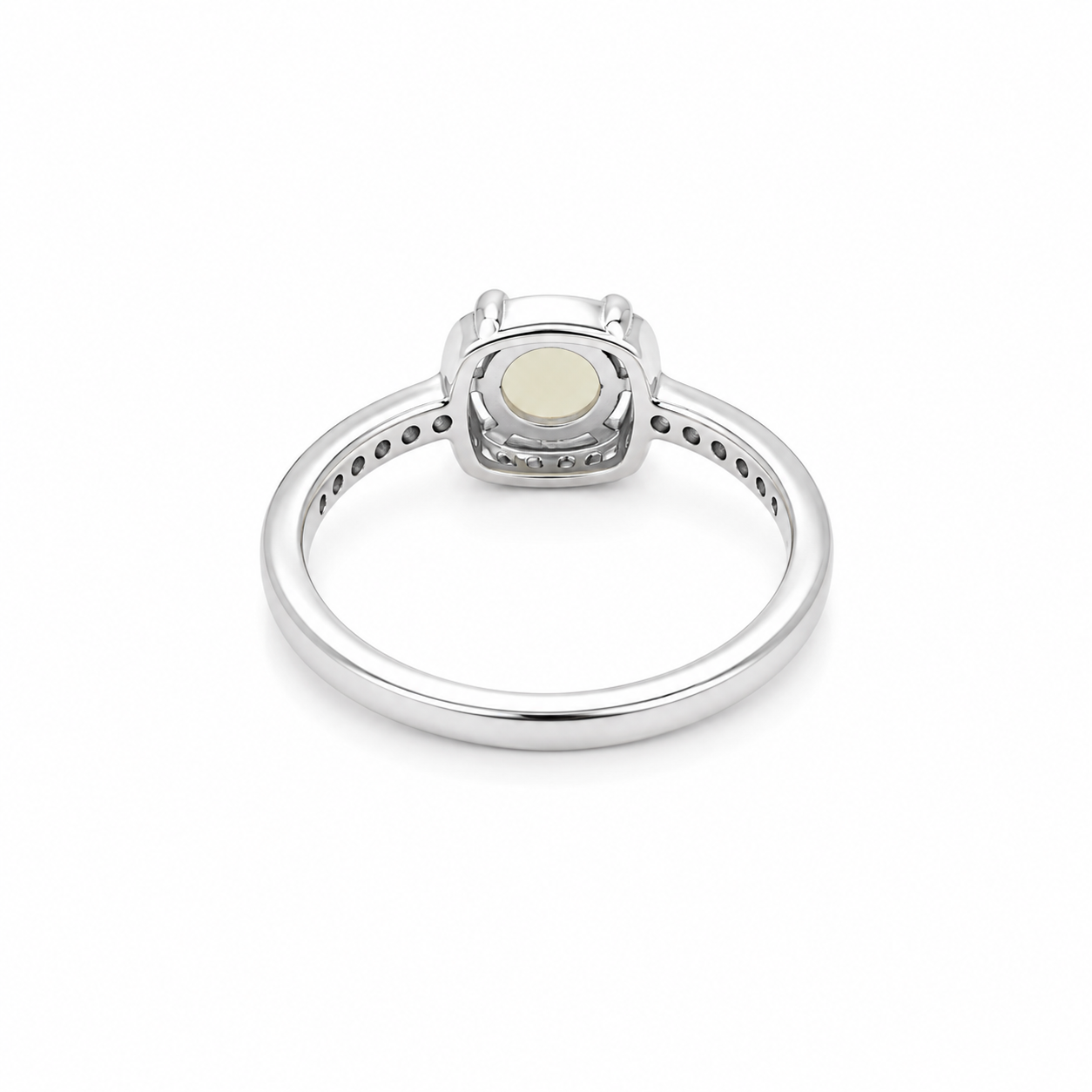 Cushion Pearl Ring – 925 Sterling Silver – OYA by Gemkara view 4