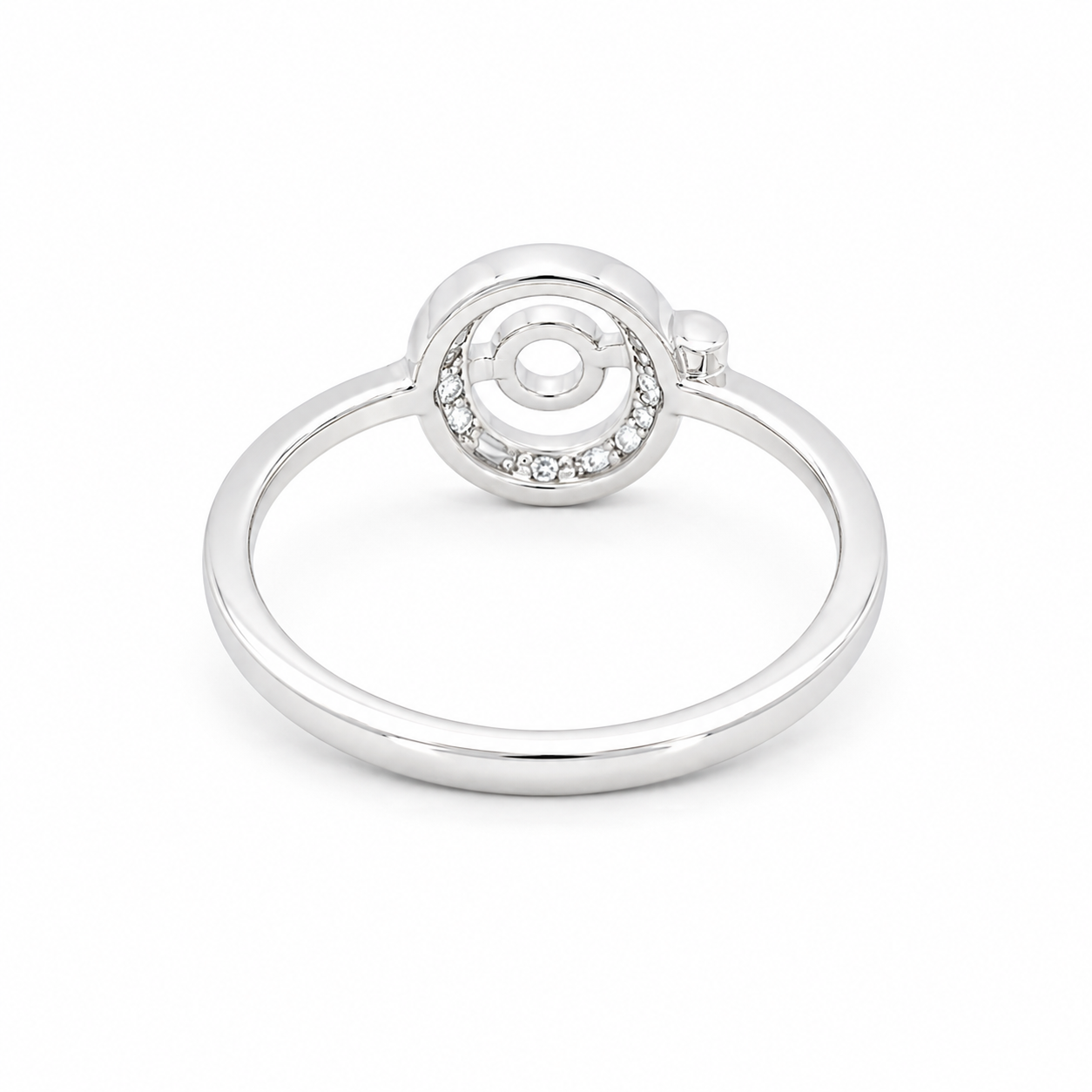 Infinity Circle CZ Ring – 925 Sterling Silver – OYA by Gemkara view 3