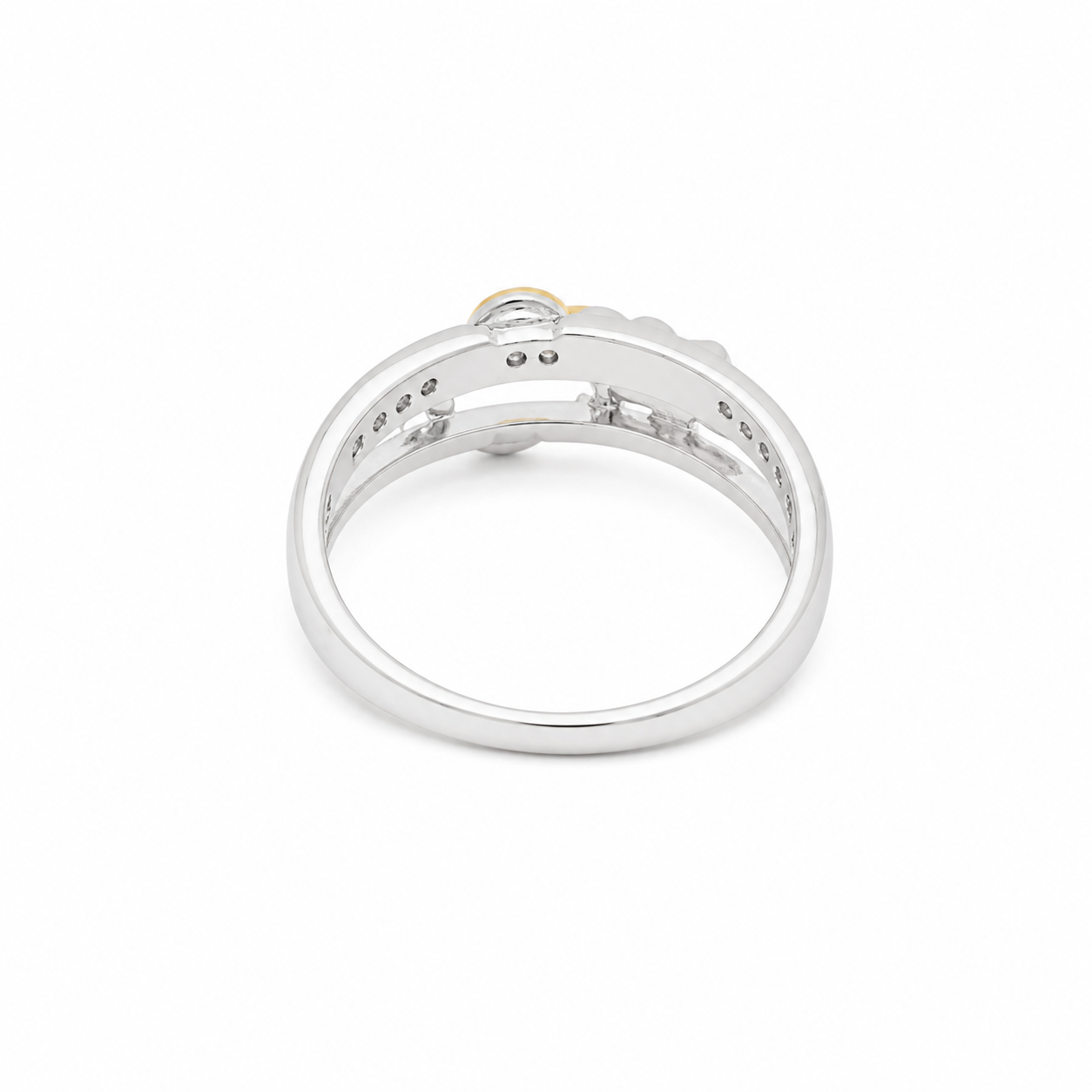 Golden Heart Ring – 925 Sterling Silver – OYA by Gemkara view 3