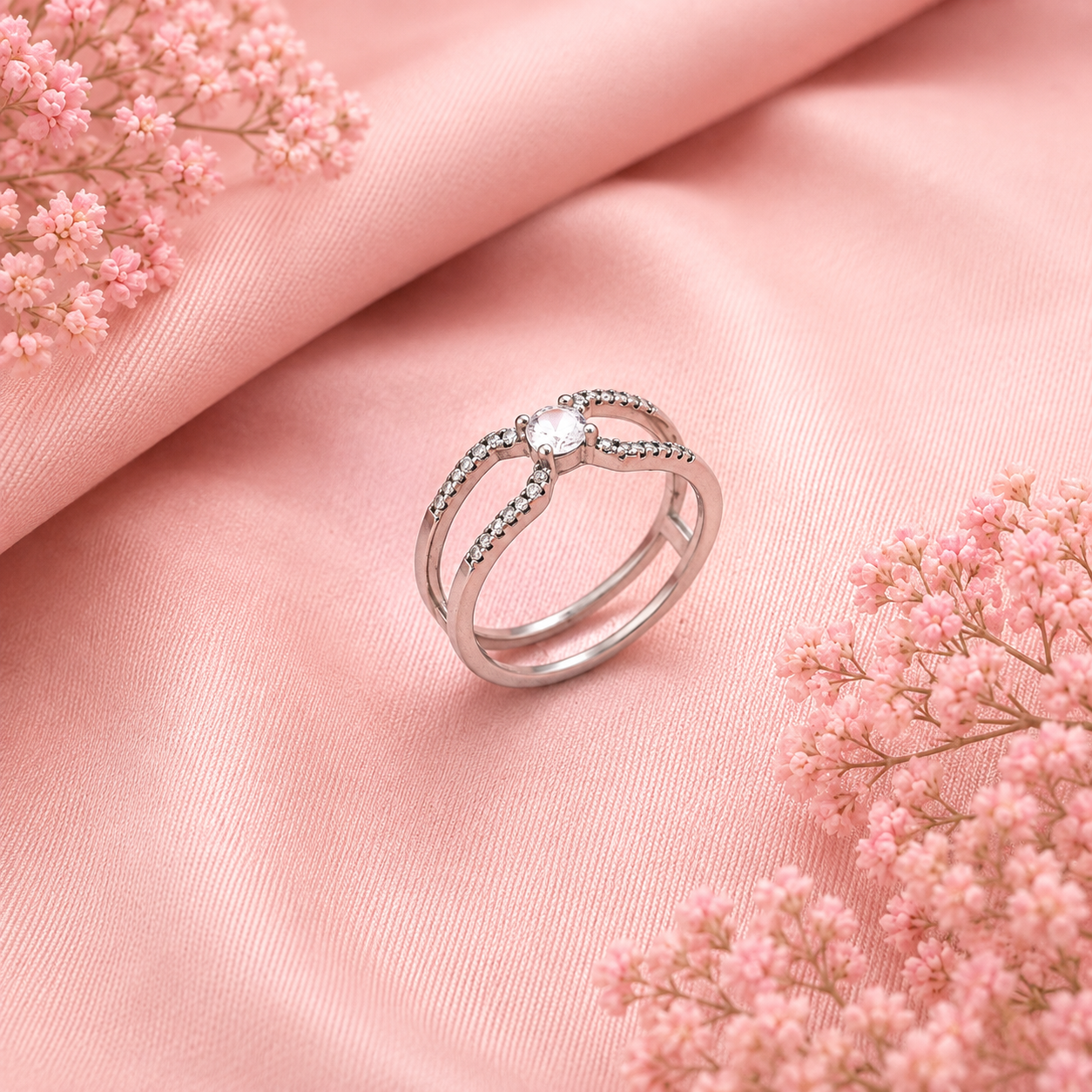 Double Band Ring – 925 Sterling Silver – OYA by Gemkara view 3
