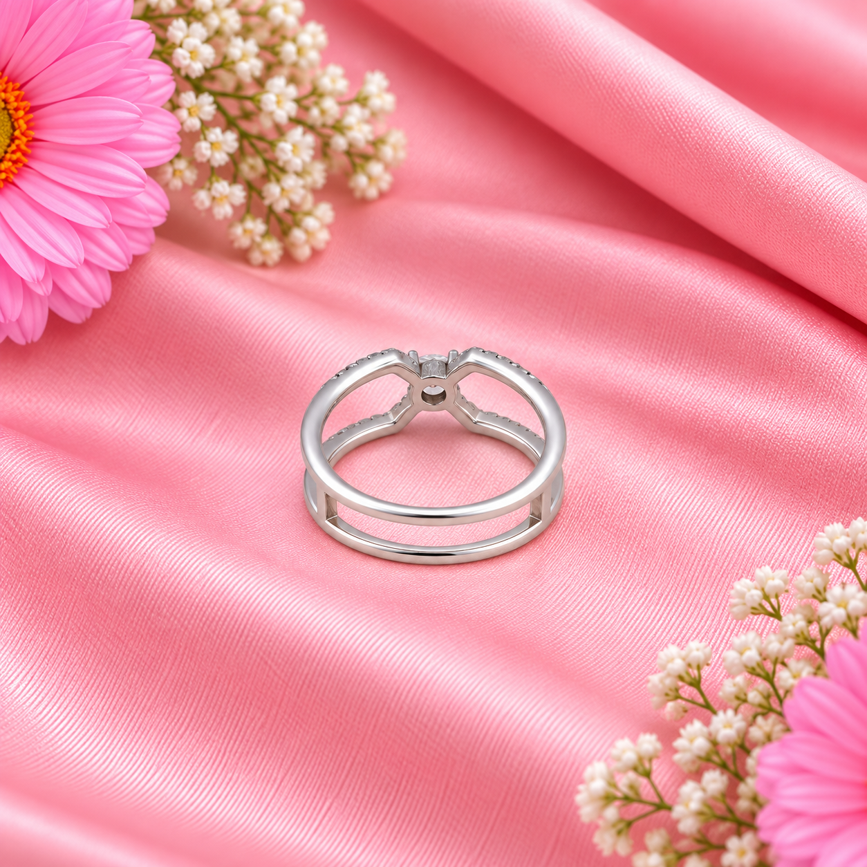 Double Band Ring – 925 Sterling Silver – OYA by Gemkara view 4