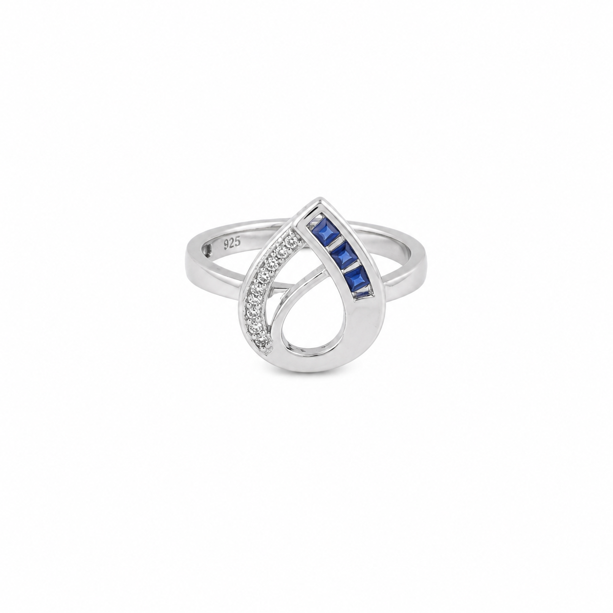 Sapphire Ring – 925 Sterling Silver – OYA by Gemkara view 1