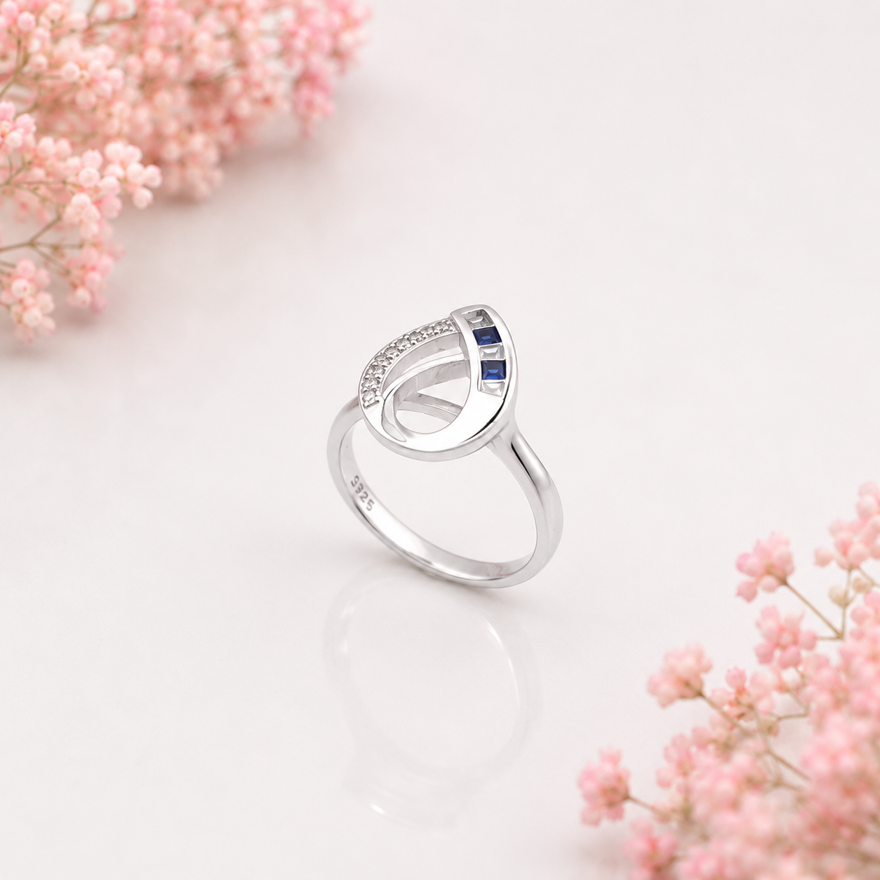 Sapphire Ring – 925 Sterling Silver – OYA by Gemkara view 3