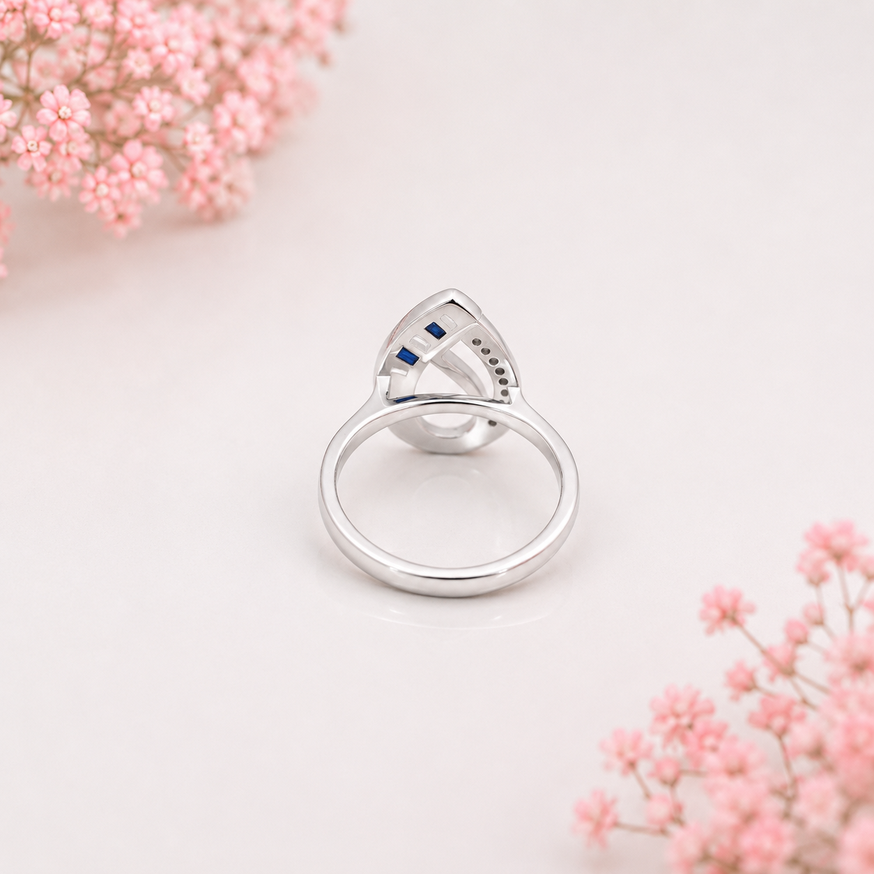 Sapphire Ring – 925 Sterling Silver – OYA by Gemkara view 4