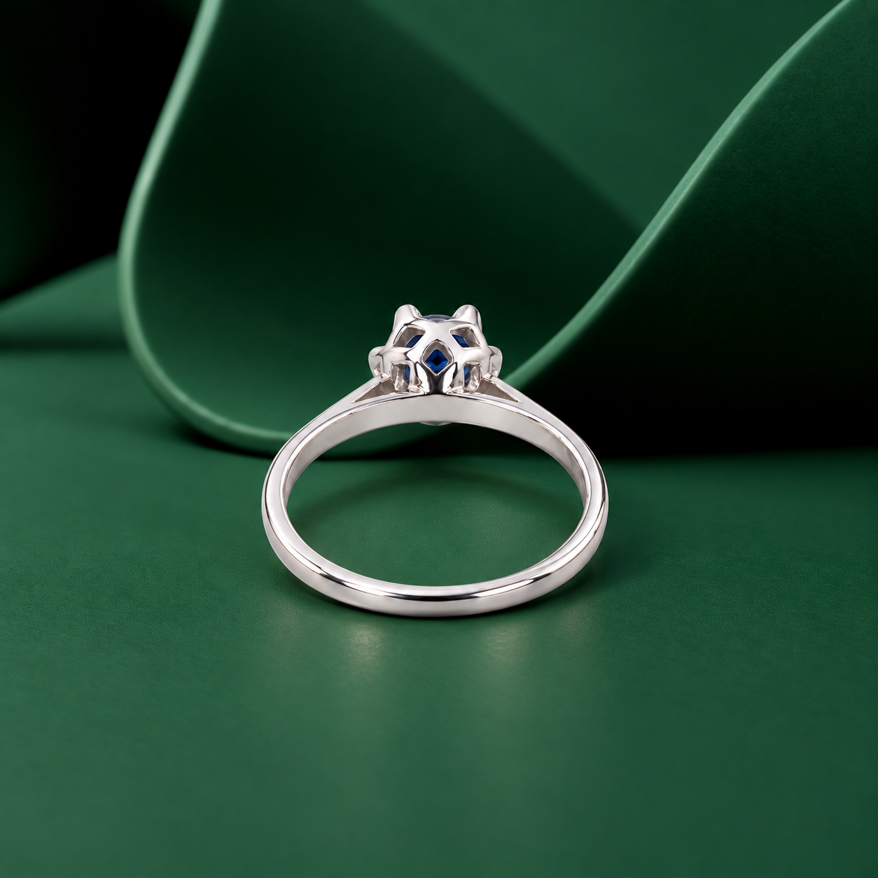 Blue Sapphire Ring – 925 Sterling Silver – OYA by Gemkara view 4