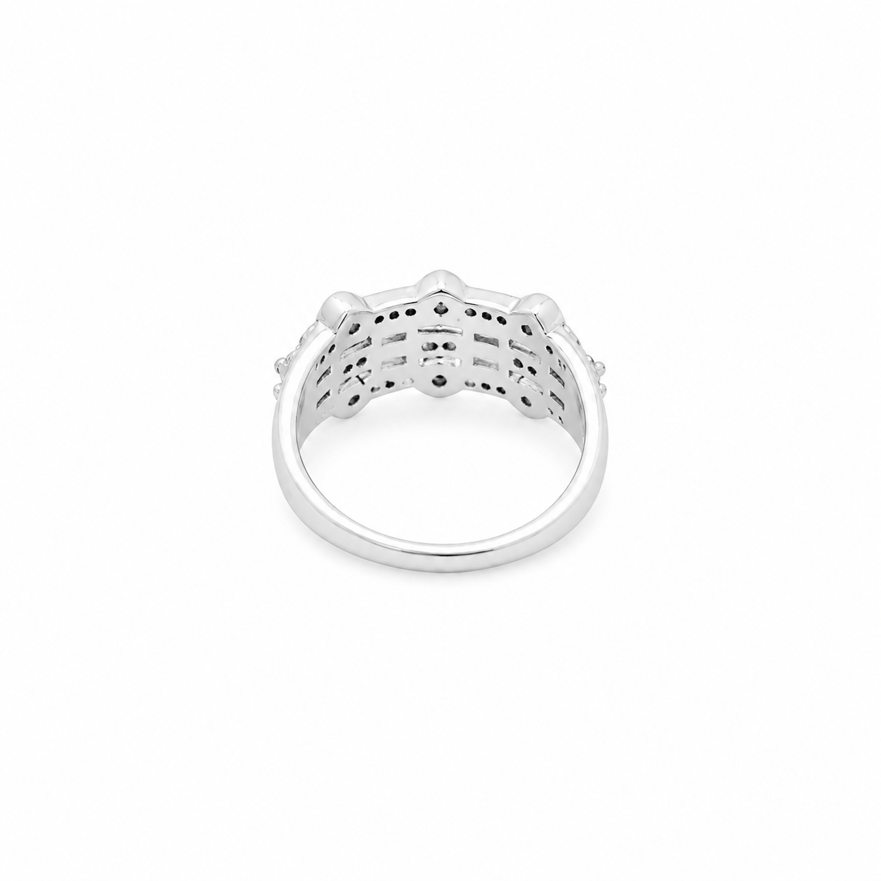 Baguette Spark Ring – 925 Sterling Silver – OYA by Gemkara view 2