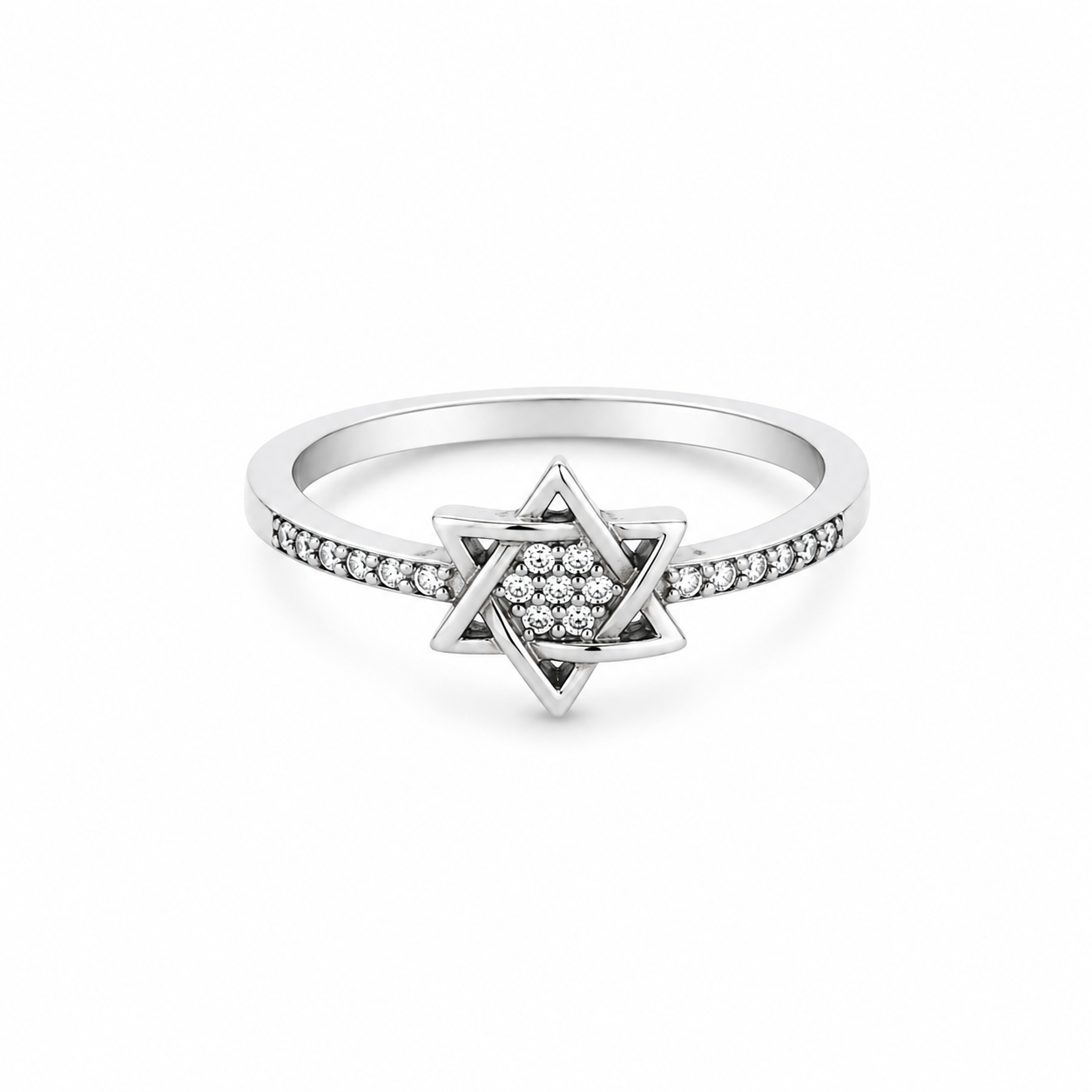 Star of David Ring – 925 Sterling Silver – OYA by Gemkara view 1