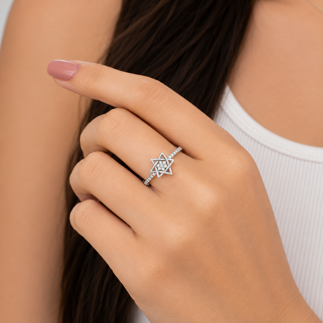 Star of David Ring – 925 Sterling Silver – OYA by Gemkara view 2