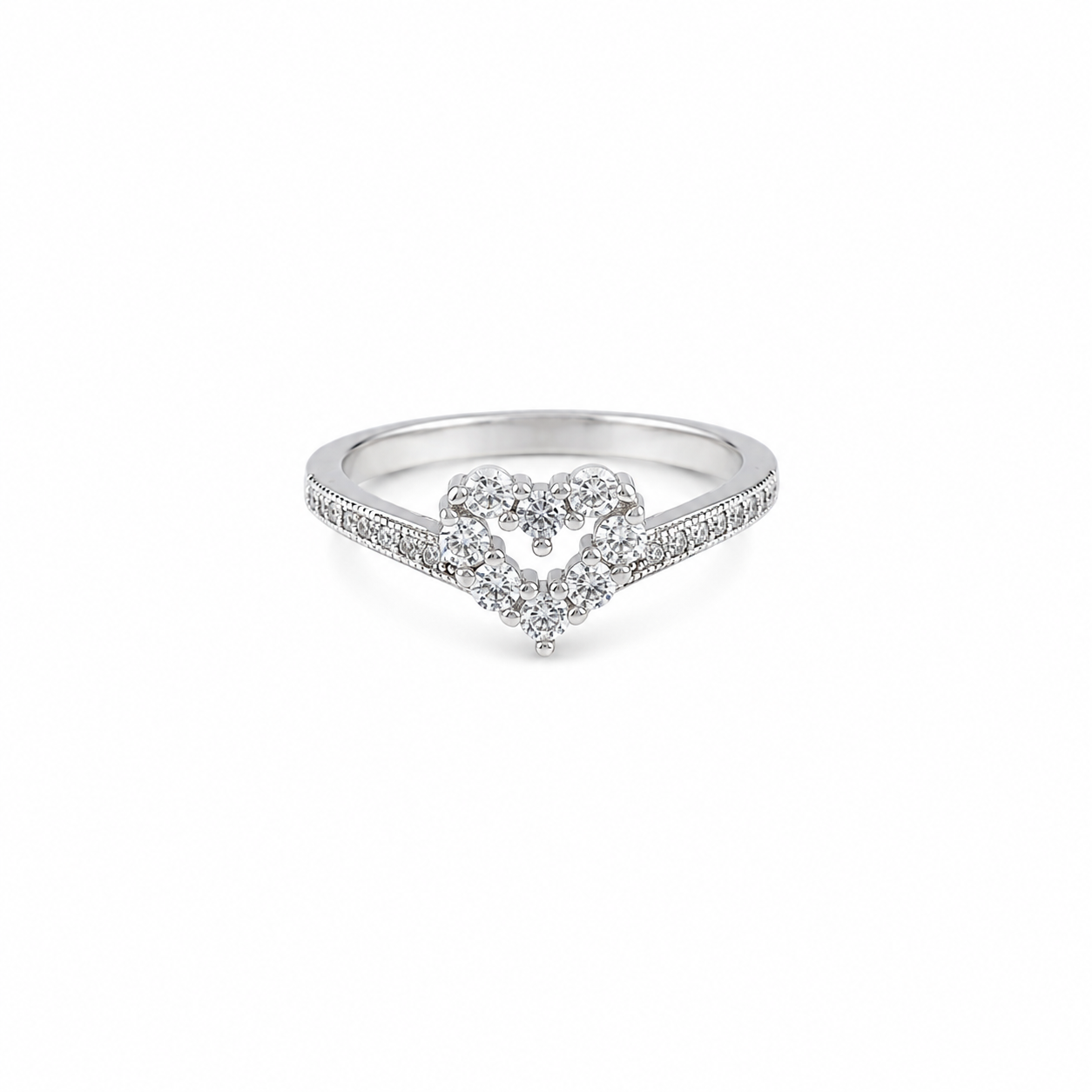 Cluster Diamond Ring – 925 Sterling Silver – OYA by Gemkara view 1