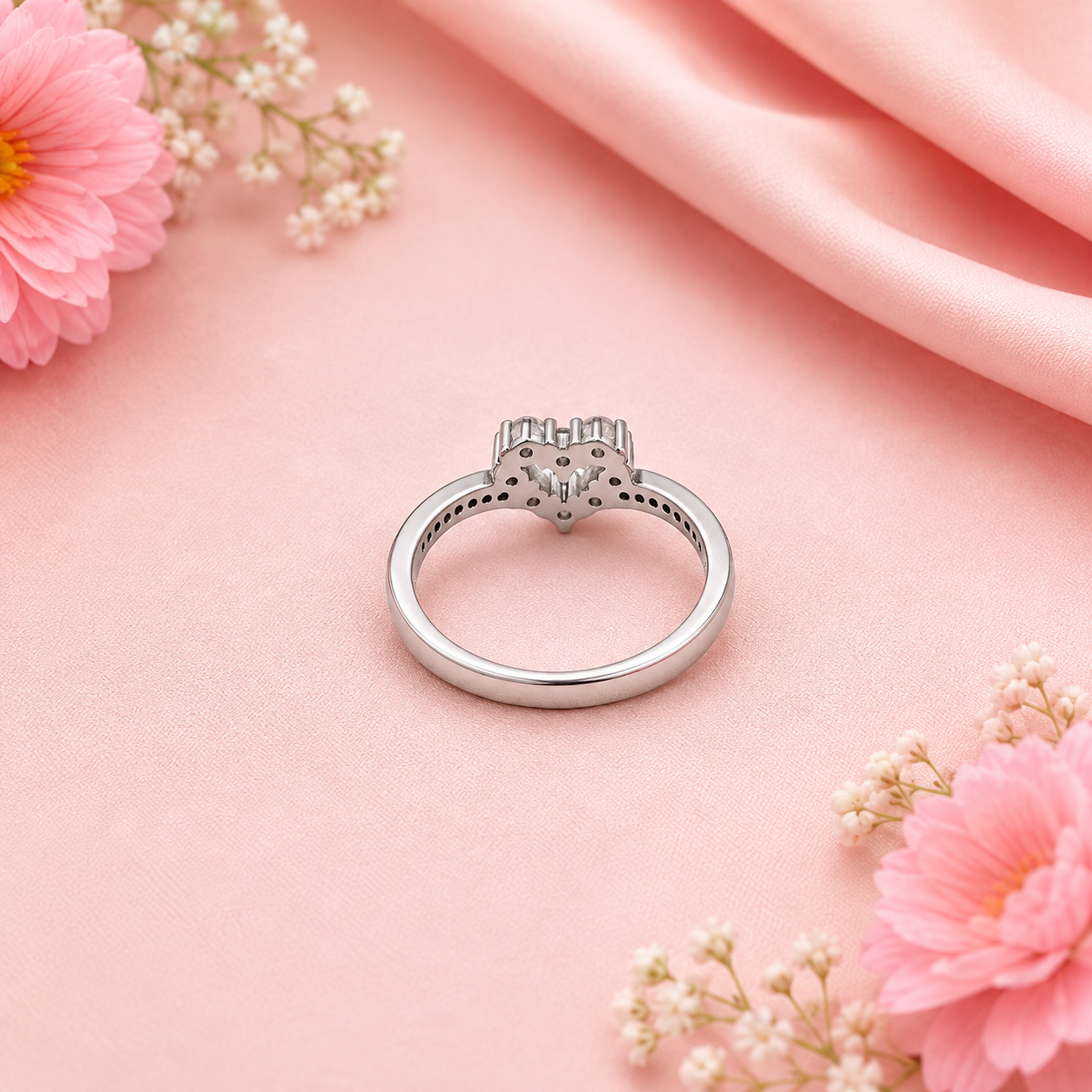 Cluster Diamond Ring – 925 Sterling Silver – OYA by Gemkara view 4