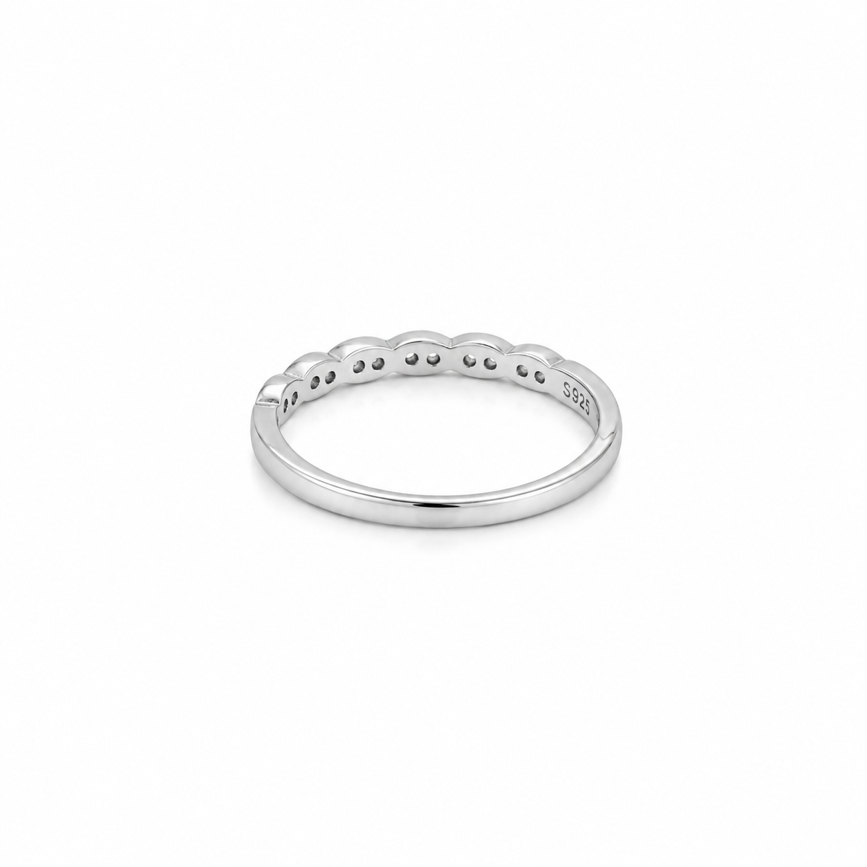 Marquise Diamond Band Ring – 925 Sterling Silver – OYA by Gemkara view 4