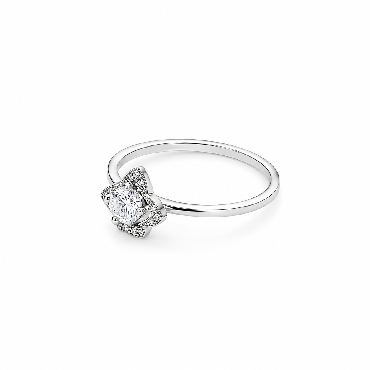Spade Solitaire Ring – 925 Sterling Silver – OYA by Gemkara view 3