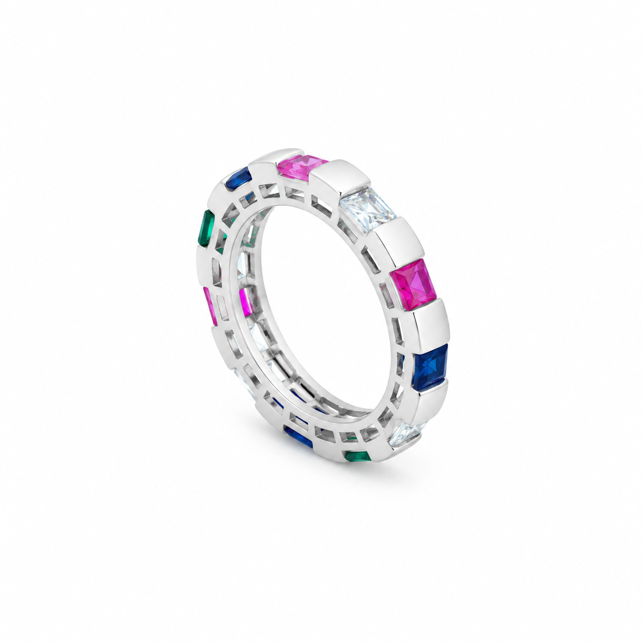 Butterfly Motif Silver Ring – OYA by Gemkara view 3