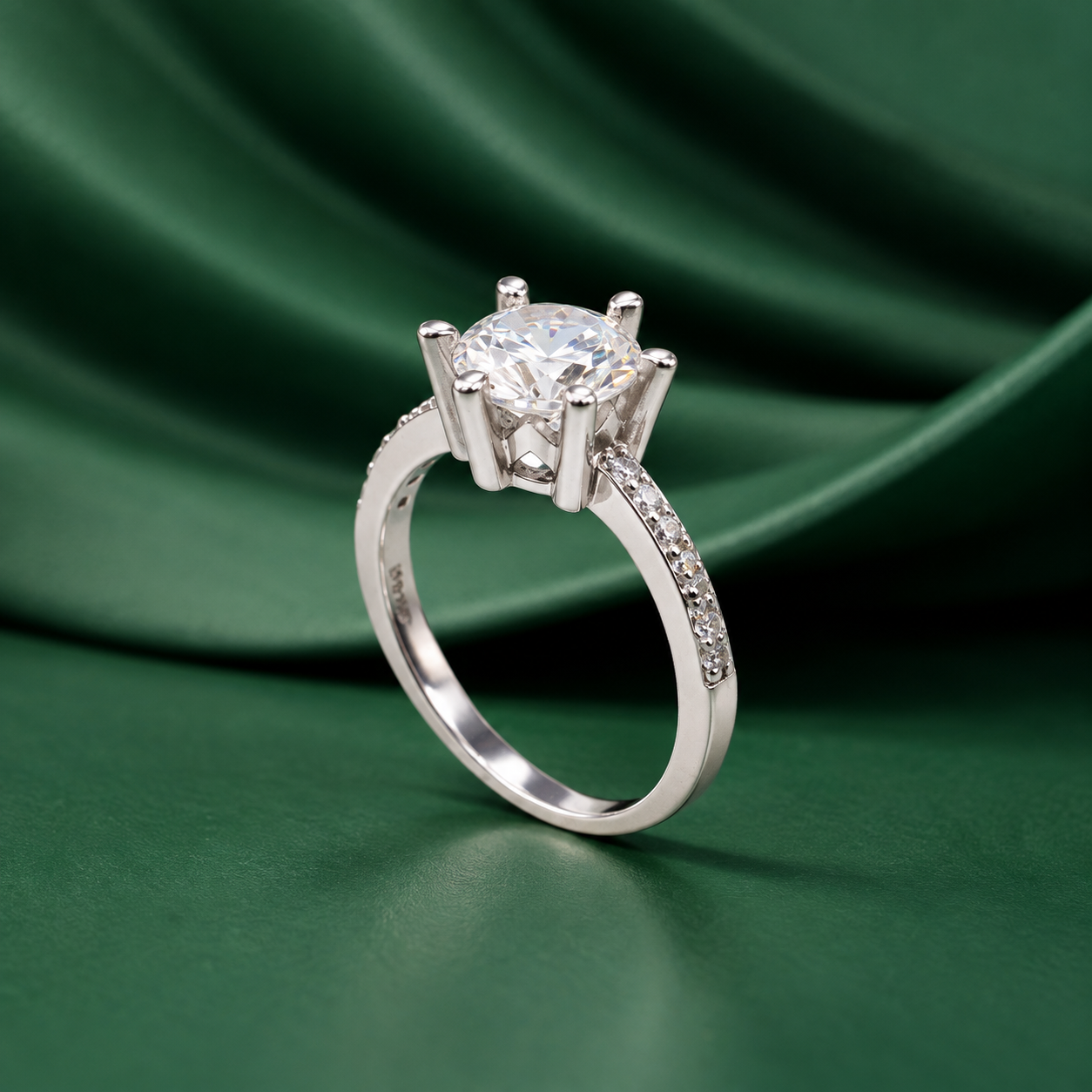 CZ Solitaire Ring – 925 Sterling Silver – OYA by Gemkara view 3