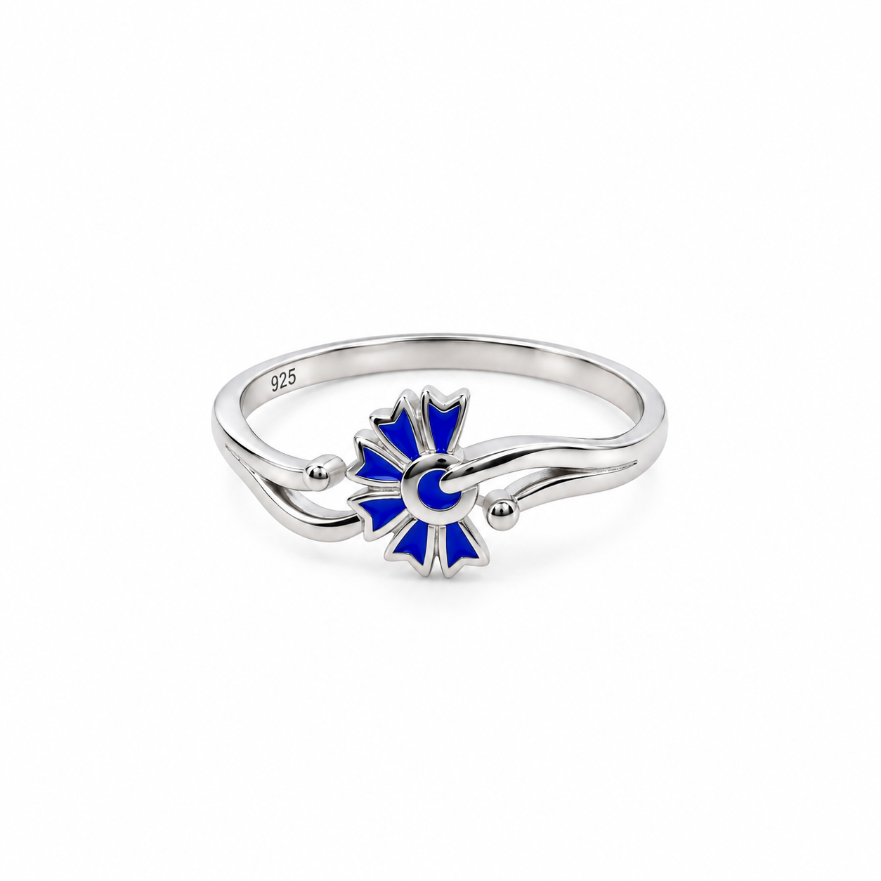 Sun & Moon Ring – 925 Sterling Silver – OYA by Gemkara view 1