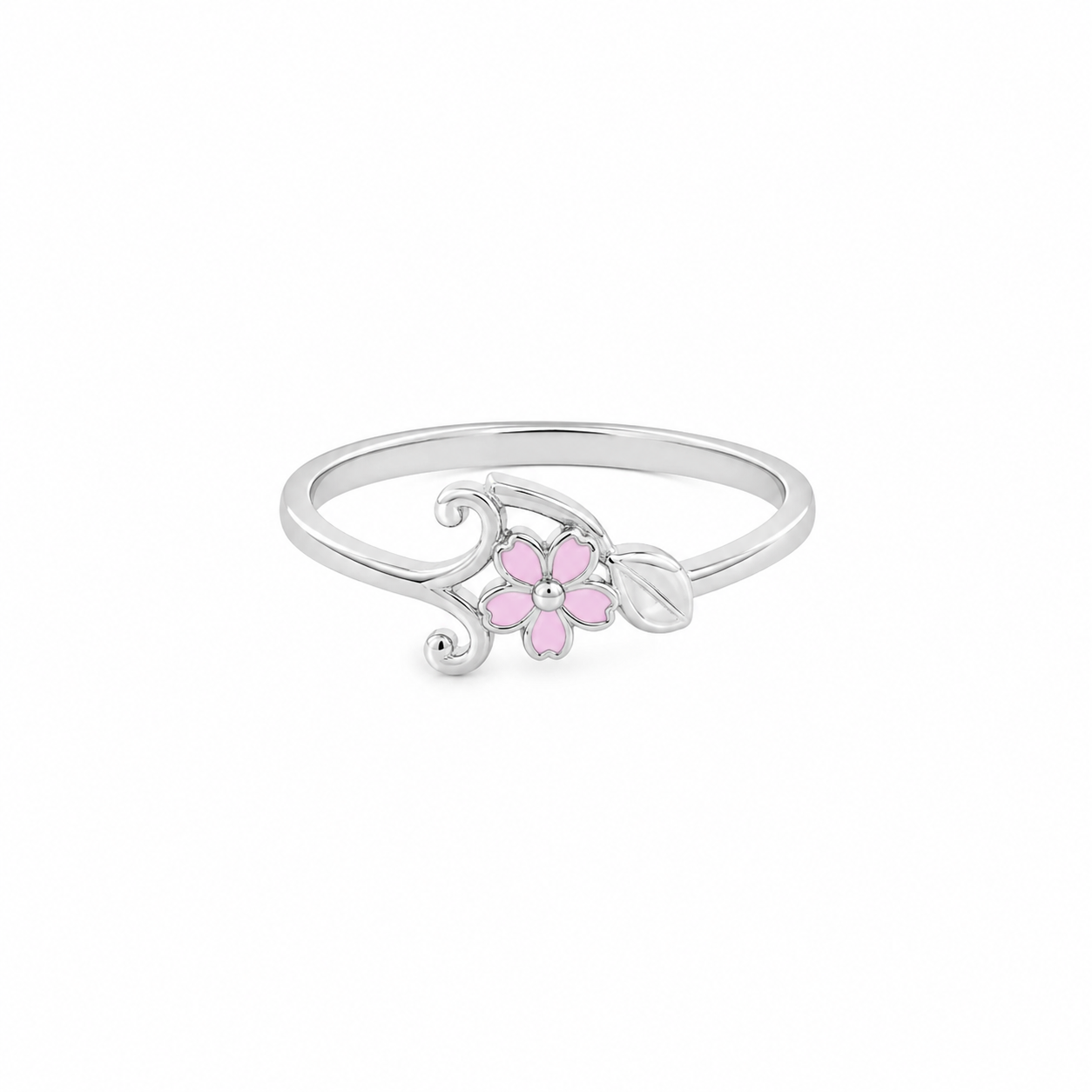 Cherry Blossom Ring – 925 Sterling Silver – OYA by Gemkara view 1
