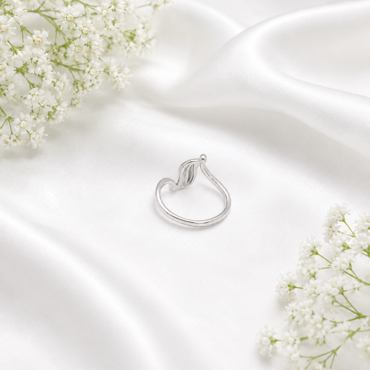 Red Enamel Leaf Ring – 925 Sterling Silver – OYA by Gemkara view 4