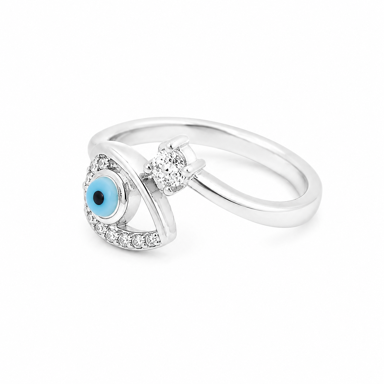 Evil Eye Spark Ring – 925 Sterling Silver – OYA by Gemkara view 3