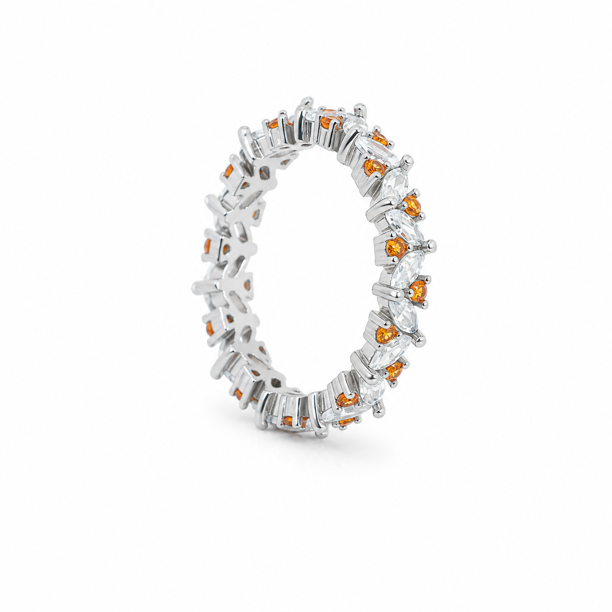 Sunset Eternity Ring – 925 Sterling Silver – OYA by Gemkara view 3