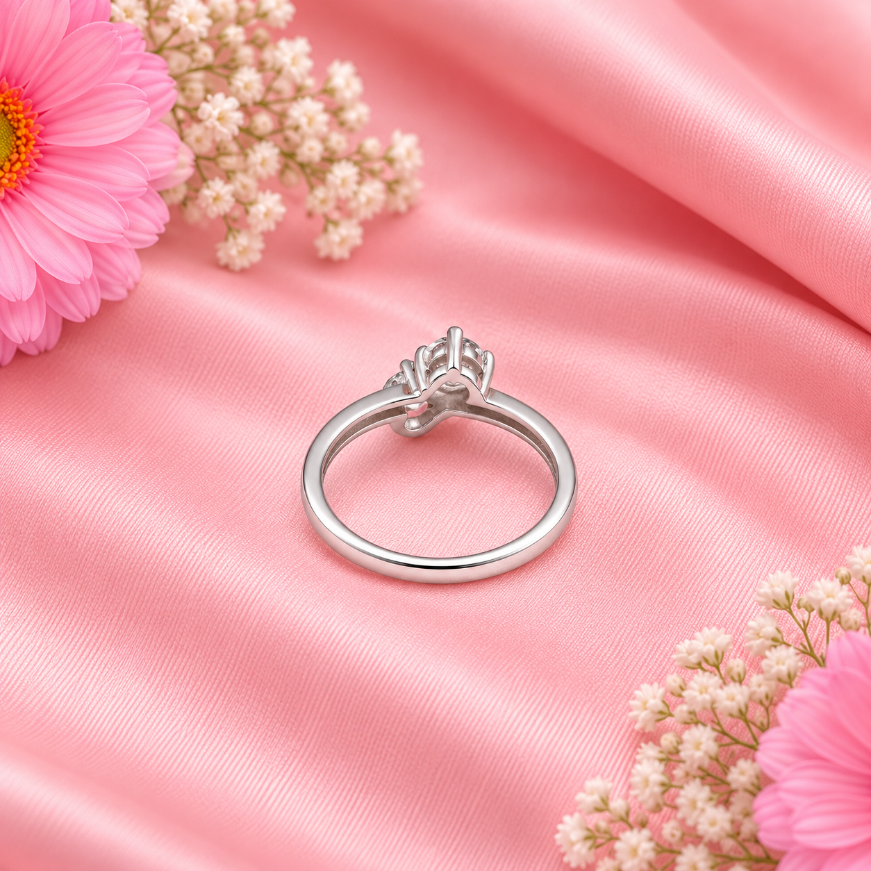 Double Stone Ring – 925 Sterling Silver – OYA by Gemkara view 4