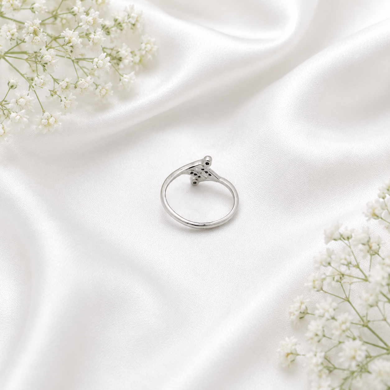 Chevron Open Ring – 925 Sterling Silver – OYA by Gemkara view 4