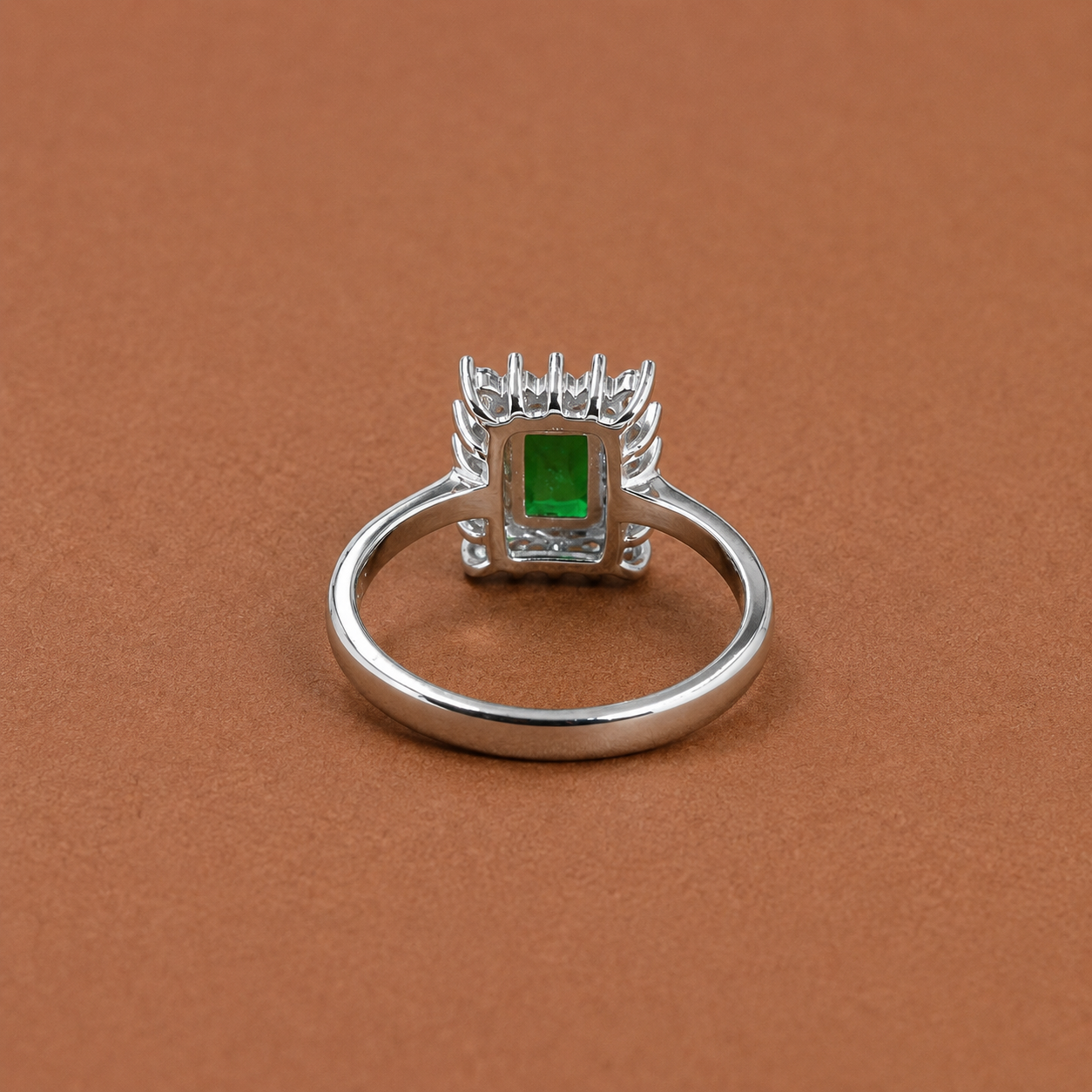 Royal Emerald Ring – 925 Sterling Silver – OYA by Gemkara view 3
