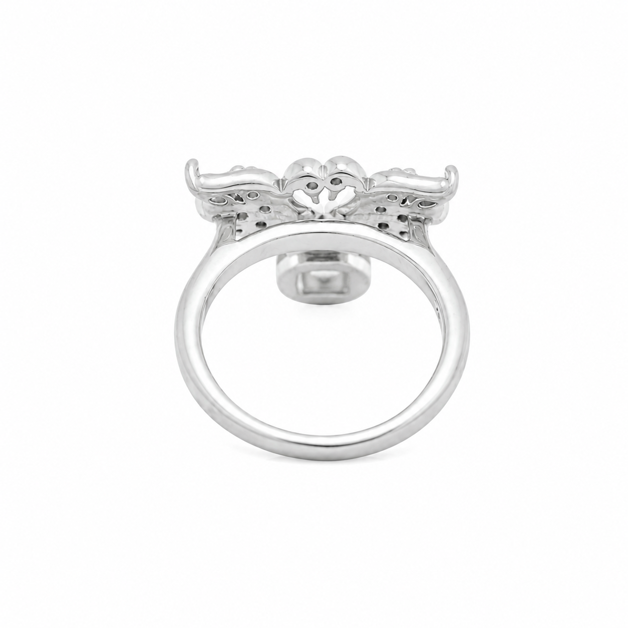 Floral Swirl CZ Ring – 925 Sterling Silver – OYA by Gemkara view 2
